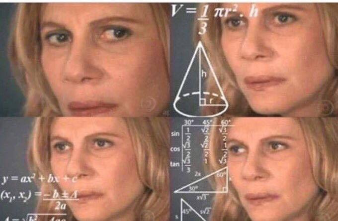 This meme is a screenshot from a popular TV show, where a character is shown with a confused expression in the middle of a math problem. The text "I can explain it" appears above the character's head, but the math problem is actually a joke and doesn't make sense. The character's expression is a humorous representation of trying to understand something that's not making sense.